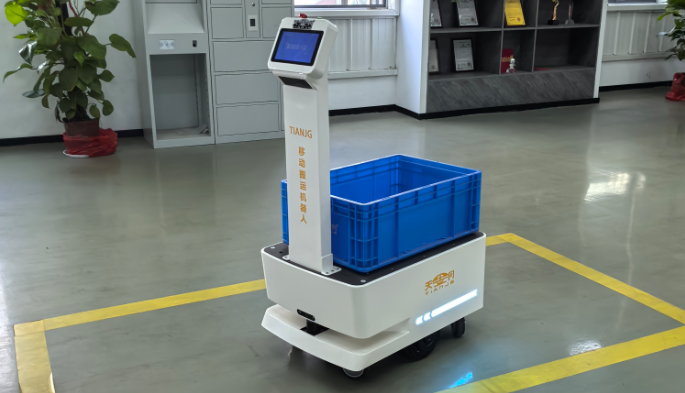 新能源产线提效利器！天金冈智能AGV机器人破解搬运瓶颈