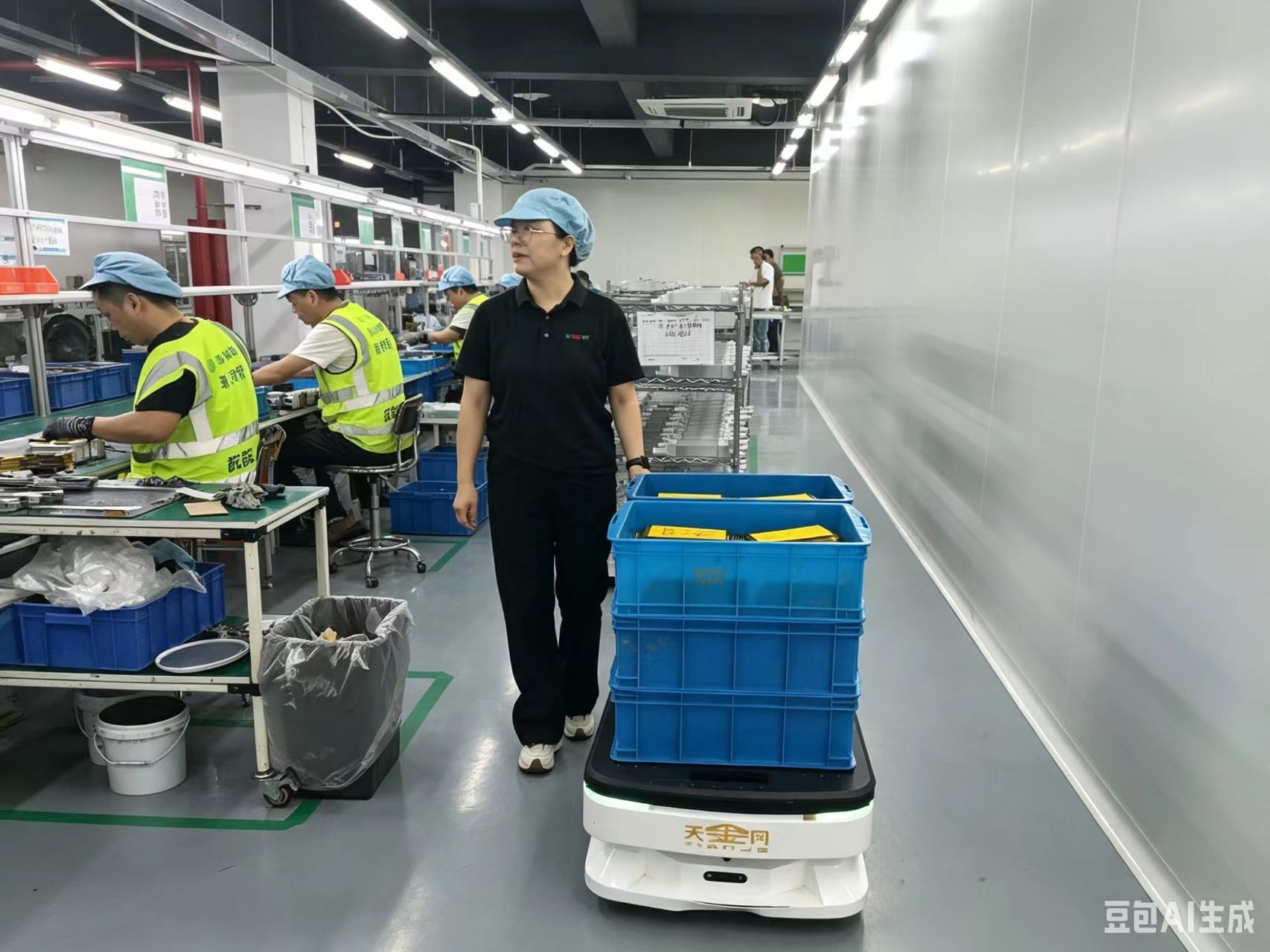 天金冈潜伏式AGV机器人，满足洁净车间无尘物料转运核心需求
